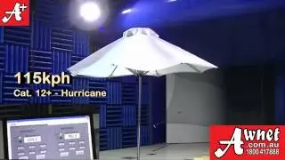 Awnet 3m Round Umbrella - Awnet Umbrella Wind Tunnel Test