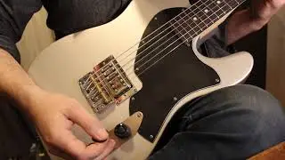 Rona By Waterslide Guitars T-Style Baritone w/Lollar 'Lollartron' Filtertron Pickup Silver Metallic