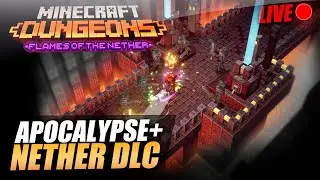 APOKALIPSA+ NETHER DLC - Minecraft Dungeons LIVE (PL) Flames Of The Nether DLC #22