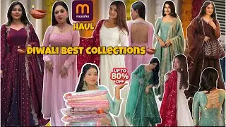 Best Meesho 🪔Diwali 🪔 Festival Outfits 🥰 Upto 80%OFF 😱 | Backless Outfits | Anarkali Suit Try On