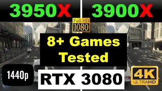 8+ Games Testing Nvidia RTX 3080 + Ryzen 3950X vs 3900X Gaming Benchmarks | Top 10 Pc games
