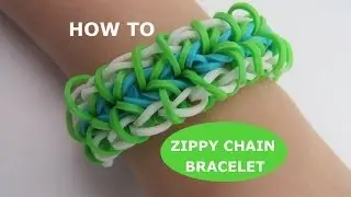 Rainbow Loom : Zippy Chain Bracelet - How To Make Easy Step-by-step Tutorial