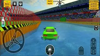 Water Car Stunt Racing : 3D Cars Stunt Games - Android GamePlay - Car Stunt Games Android