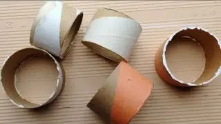 how to make a house by waste material/use grass and toilet paper roll/easy and simple craft.