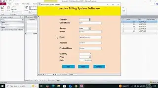 Invoice Billing System Software Using MS Access