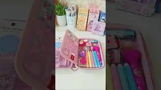 Filling unicorn 🦄 pencil box with cute stationery ✨️💕 #cute #asmr #stationery #shorts #youtubeshorts
