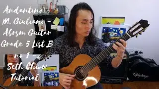 Andantino -M.Giuliani - Abrsm Guitar Grade 5 List B no 1 - Seth Chiow Tutorial