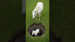 The Real Hero Rescue Horse Baby From Deep Hole