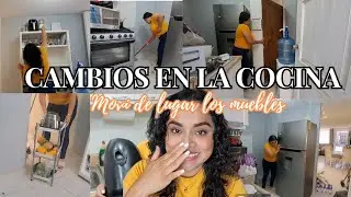 Cambios en la cocina// moví los muebles de lugar//más espacio para cocinar//#hogar