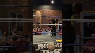 Too Tall gets slammed in Micro Wrestling All-Stars world championship match #wrestling #prowrestling