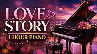 1 hour Loop - Love Story - Piano  💕 Most Beautiful Relaxation
