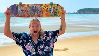 Skateboarding on a Tropical Island