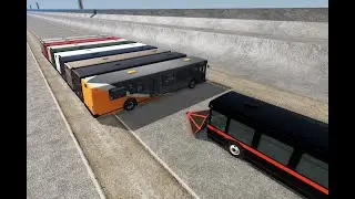 Ram bus против 10 Buses 🚌😱 (BeamNG.drive)