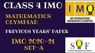 SOF Mathematics Olympiad  Class 4 Solved Paper 2020-21 Set-A