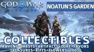 God of War Ragnarok - Сад Ноатуна. Все коллекционные локации (сундуки, артефакты, вороны) - 100%