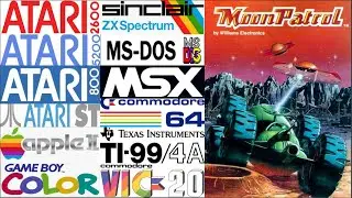 MOON PATROL COMPARATIVA Spectrum Atari 2600 5200 800 ST Apple2 GB Ms-Dos Msx C64 Ti-99 Vic20 Pico8