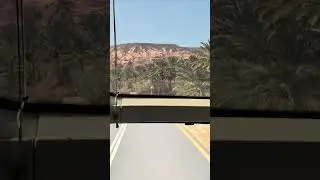 Saudi Arabia - Alula, Mountains & Date Trees #saudiarabia #alula #rock #mountains #road
