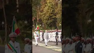 PM Modi receives a ceremonial welcome at the National Palace of Ethiopia | #shorts