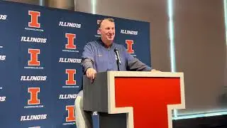 Illini coach Bret Bielema talks transfer portal 