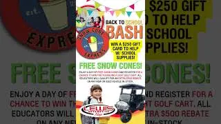 Join us Saturday for our Back to School Bash!