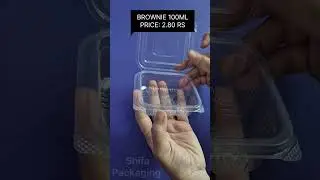 100ml Hinged Plastic Container | Best Brownie Packing Box |  #packagingsupplies #bakerypackaging