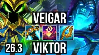 VEIGAR vs VIKTOR (MID) | Good KDA: 15/1/9 | EUW Master | 26.3