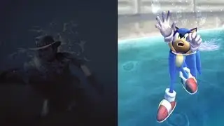 John Marston Drowning But With Sonic Music Added 
