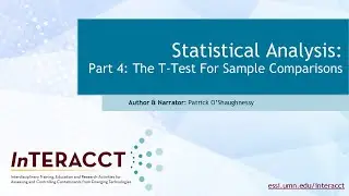 Statistical Analysis - Part 4: The T-Test For Sample Comparisons