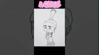 How To Draw Agnes | DESPICABLE ME 4 #shortvideo #drawing #artist #despicableme4 #draw