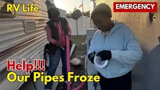 RV Life: Grandmother & Granddaughter Had NO WATER | Our Water Hose Froze!