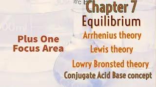 Plus One | Focus area chemistry|Various concepts of Acids and Bases|Chapter 07 | Equilibrium