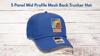 5 Panel Mid Profile Mesh Back Trucker Hat