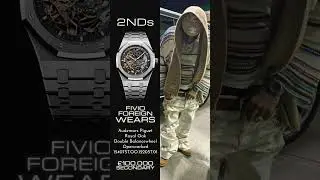 Rapper and Musician Fivio Foreign is seen wearing an Audemars Piguet Royal Oak Openworked #watches