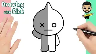 How to Draw VAN from BT21 (BTS) Step by Step 🤖✨ | Easy BTS Character Drawing Tutorial