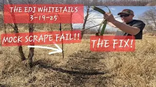 MOCK SCRAPE FAIL!! I have the fix! // The EDJ Whitetails 3-19-25