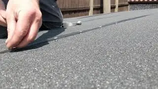 Felting a shed roof