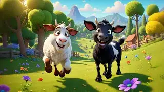 Five Goofy Goats Play Jump Rope | Animal Song for Kids | Nursery Rhymes and Counting Fun