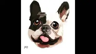 dog portrait/caricature,  digital painting