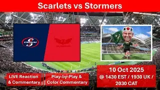 Scarlets vs Stormers | United Rugby Championship | LIVE Reaction Game Commentary | 10 Oct 2025
