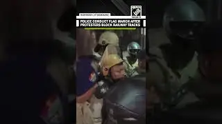 Police Conduct Flag march in Rishikesh after Protesters block railway tracks and pelt stones