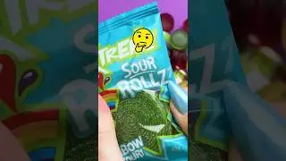 Xtreme Sour Rollzz Rainbow Flavour 🌈💚😋 #candyasmr #rainbowcandy   #satisfying #asmrcandy #sweets