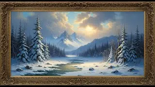 Winter Landscape 4K for Samsung The Frame TV | Snowy Art Screensaver | Winter Atmosphere