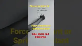Dimensional formula of force constant or spring constant #physicsshorts #physics