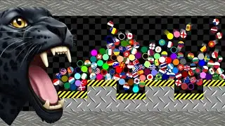 Escape From Black Leopard - Survival Marble Race