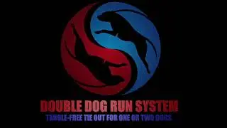 Double Dog Run - Two Dog Tie Out Stake and Cable System - Tangle free Dog Cable Run