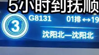 第二次乘坐沈阳北环线，5小时50分钟到抚顺。这次做的g8131先走京哈高铁，最后走沈白高铁，再次使用16.2元记次卡，坐两次沈阳北环线一次白天一次晚上，省了800多元。目前记次卡还有一种方法可以...