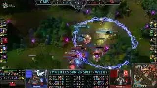 Gambit Edward Kennen VS SK Nrated Blitzcrank Highlights   EU LCS Spring 2014 W2D1 HQ