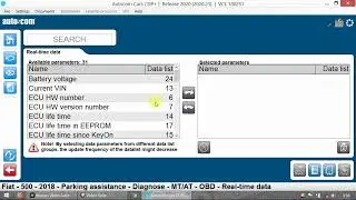Autocom 2020 - Fiat 500 - Parking Assistance - Real Time Data