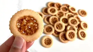 Caramel Almond Shortbread Cookies! | Florentine Ring Recipe