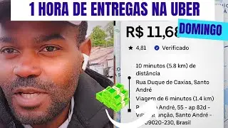 DOMINGO DE ENTREGAS Na UBER: Quanto Dá Para Ganhar em 1 Hora Trabalhando? #empreendedorismo 